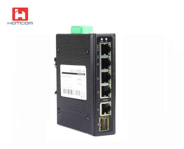 Industrial 4-port 10/100/1000T To 1-port 100/1000X SFP/GT Combo 802.3bt PoE++ Switch