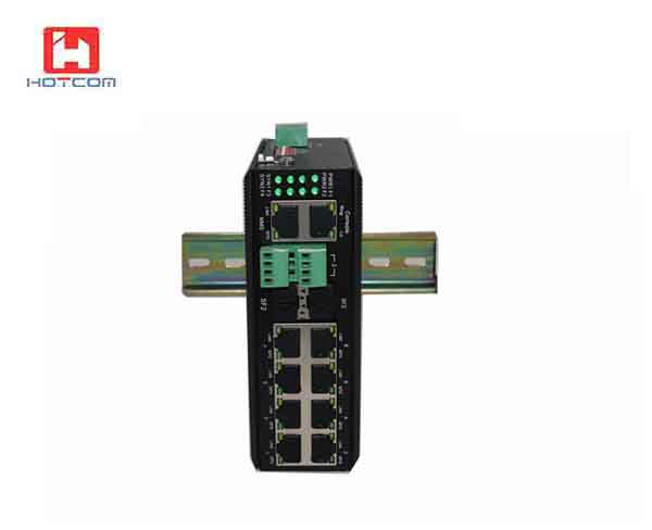 Industrial Din-Rail 8FE+2RS232+2SFP Ring Network Ethernet Switch