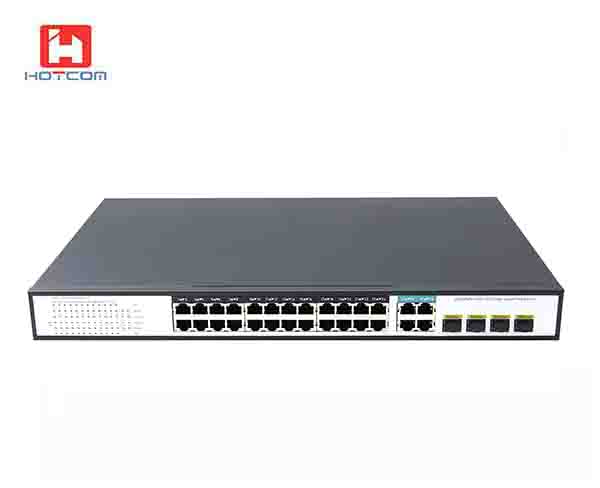 24port 10/100/1000Mbps PoE+4Port 10/100/1000M+4Port 1000-X SFP Ethernet Switch 