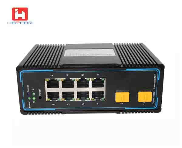 Industrial 8Port PoE Gigabit+ 2Port 10G SFP+ L2 Managed Ethernet Switch