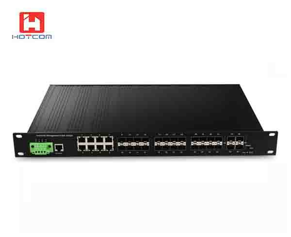 Industrial 24x1G SFP ports+8x10/100/1000M UTP ports + 4* 10G SFP+ ports L3 Managed Switch