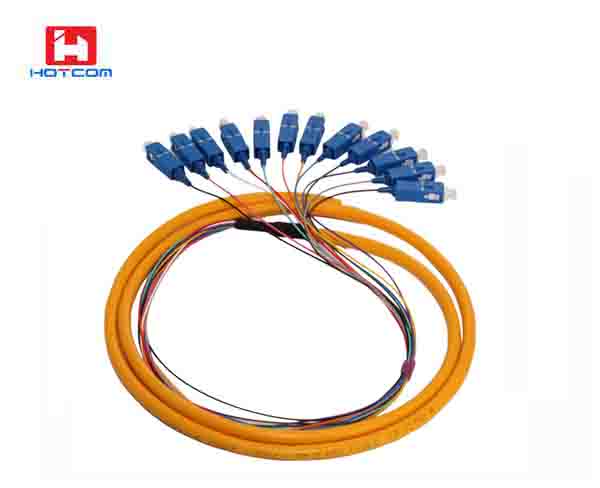 Durable 12 Core Fanout Pigtail Single-Mode Bunch Ribbon Fiber Optic Cable