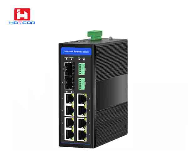 Industrial Din-Rail 8GE+2RS232/422/485+2SFP Ring Network Ethernet Switch