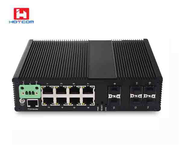 8x10/100/1000T+4x1000-X SFP+2x10G SFP+ Managed Industrial Ethernet Switch 