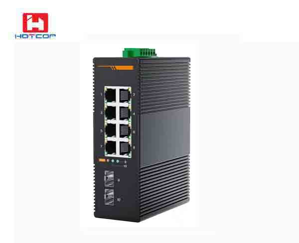 Industrial 8-Port 100/1000T + 2-Port 1000X SFP Ethernet Switch 