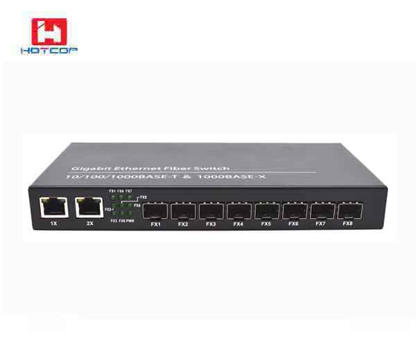 2-Port 10/100/1000T+8-Port 1000X Gigabit Convergence Fiber Ethernet Switch